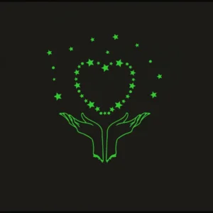 Generic Green Galaxy Of Stars Radium Wall Sticker