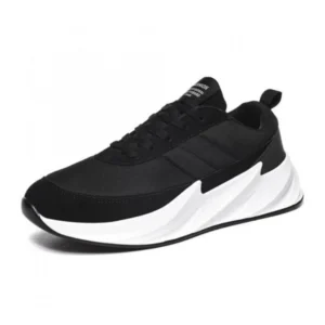 Generic Men's Casual Synthetic Lace-ups Casual Shoes (Black)